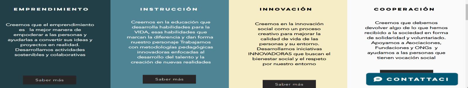Los 4 pilares: Emprendimiento, Instrucción, Innovación, Cooperación